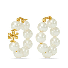 Tory Burch Kira Pearl Hoop Earring