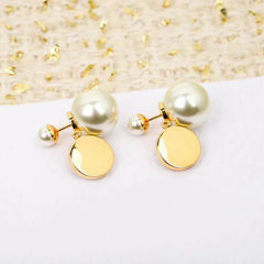 White Resin Pearls with Pistachio Green Transparent Resin Tribales Earrings