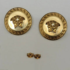 Tribute Button Earrings V-R-S