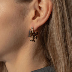 Tory Burch Logo-Sculpted Hoop Hearings