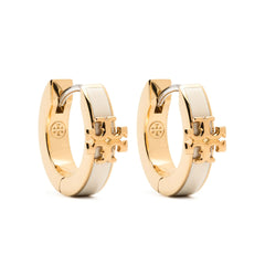 Tory Burch Kira Enamel Huggie Hoop Earrings