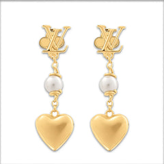 L-V Heart Earrings