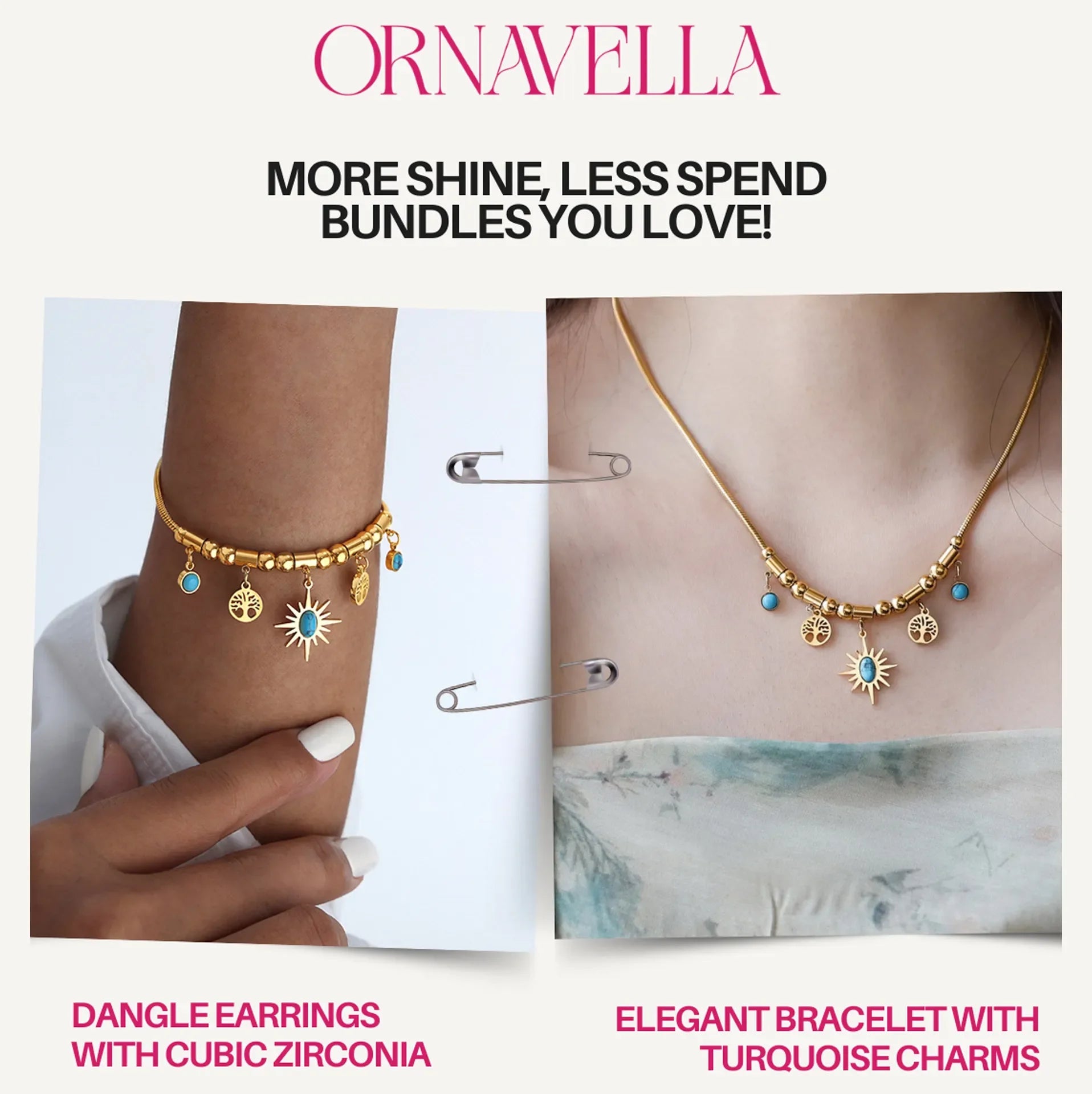 Jewellery Bundle 02 - Bracelet and Necklace Gift Set Pakistan | Ornavella