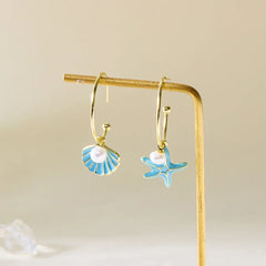 Chic Enamel Hoop Earrings