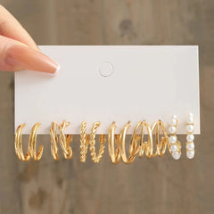 108pcs Elegant Rhinestone Stud & Hoop Earrings Set for Women