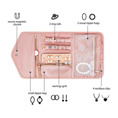Elegant Travel Jewellery Organizer Roll