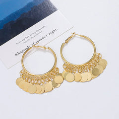 Stylish Metal Sequin Party Earrings