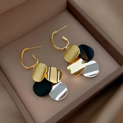 Shiny Round Sequin Tassel Earrings