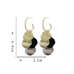 Shiny Round Sequin Tassel Earrings