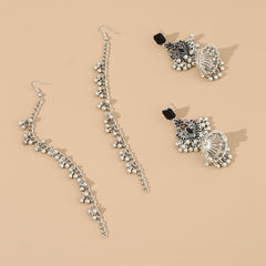 Elegant Black Statement Dangle Earrings