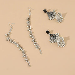 Elegant Black Statement Dangle Earrings