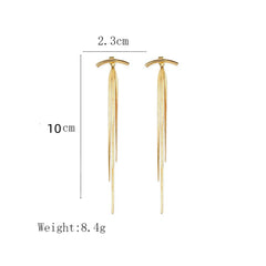 Elegant Snake Chain Statement Dangle Earrings