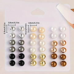 108pcs Elegant Rhinestone Stud & Hoop Earrings Set for Women