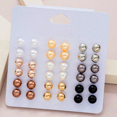 108pcs Elegant Rhinestone Stud & Hoop Earrings Set for Women