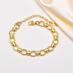 Gold Link Chain Bracelet | Chunky Oval Link Bracelet | Minimalist Gold Jewelry
