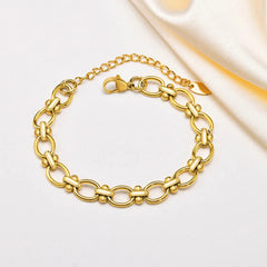 Gold Link Chain Bracelet | Chunky Oval Link Bracelet | Minimalist Gold Jewelry