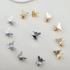 Gold Butterfly Hair Clips | Delicate Metal Hair Accessories | Set of Butterfly Bobby Pins
