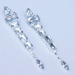 Luxury Crystal Drop Earrings for Women – Long Statement Dangle