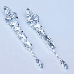 Luxury Crystal Drop Earrings for Women – Long Statement Dangle
