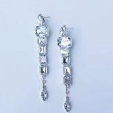Luxury Crystal Drop Earrings for Women – Long Statement Dangle