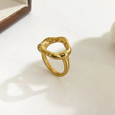 Gold Abstract Wave Ring | Organic Shape Statement Ring | Modern Minimalist Jewelry
