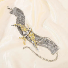 Luxury Golden & Silver Rhinestones Bird Necklace