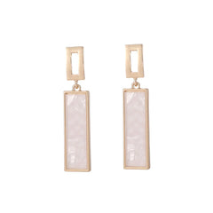 Elegant Gold Frame Dangle Earrings
