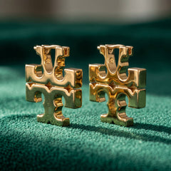 Sculpted Gold-Tone Statement Hoop Earrings Pakistan | Ornavella