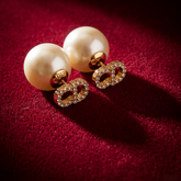 CD Elegant Pearl Ear Stud - Designer-Inspired Pearl Earring Pakistan | Ornavella