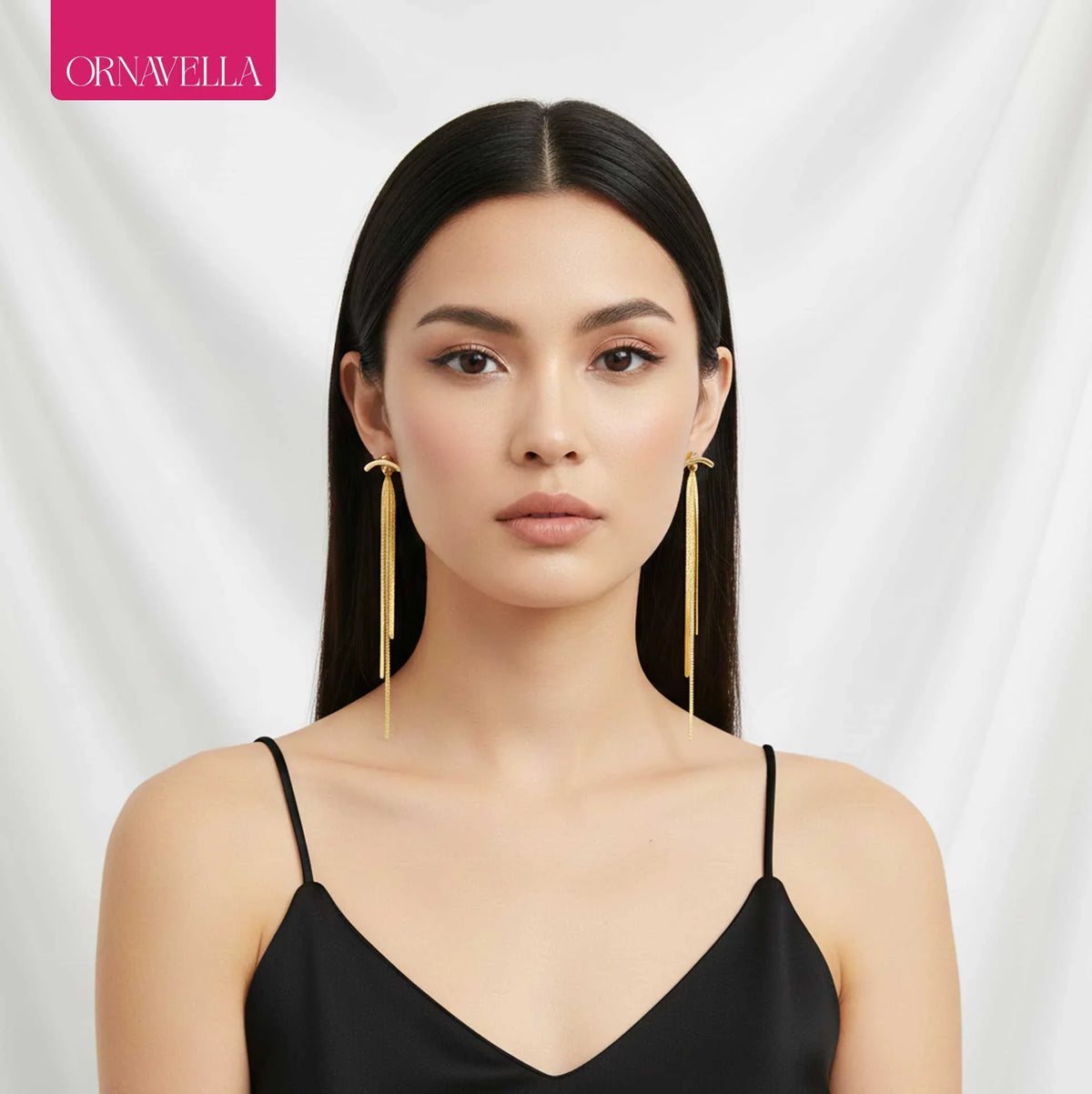 Elegant Snake Chain Statement Dangle Earrings