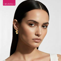 Vintage Niche Petal Coloured Zircon Earrings