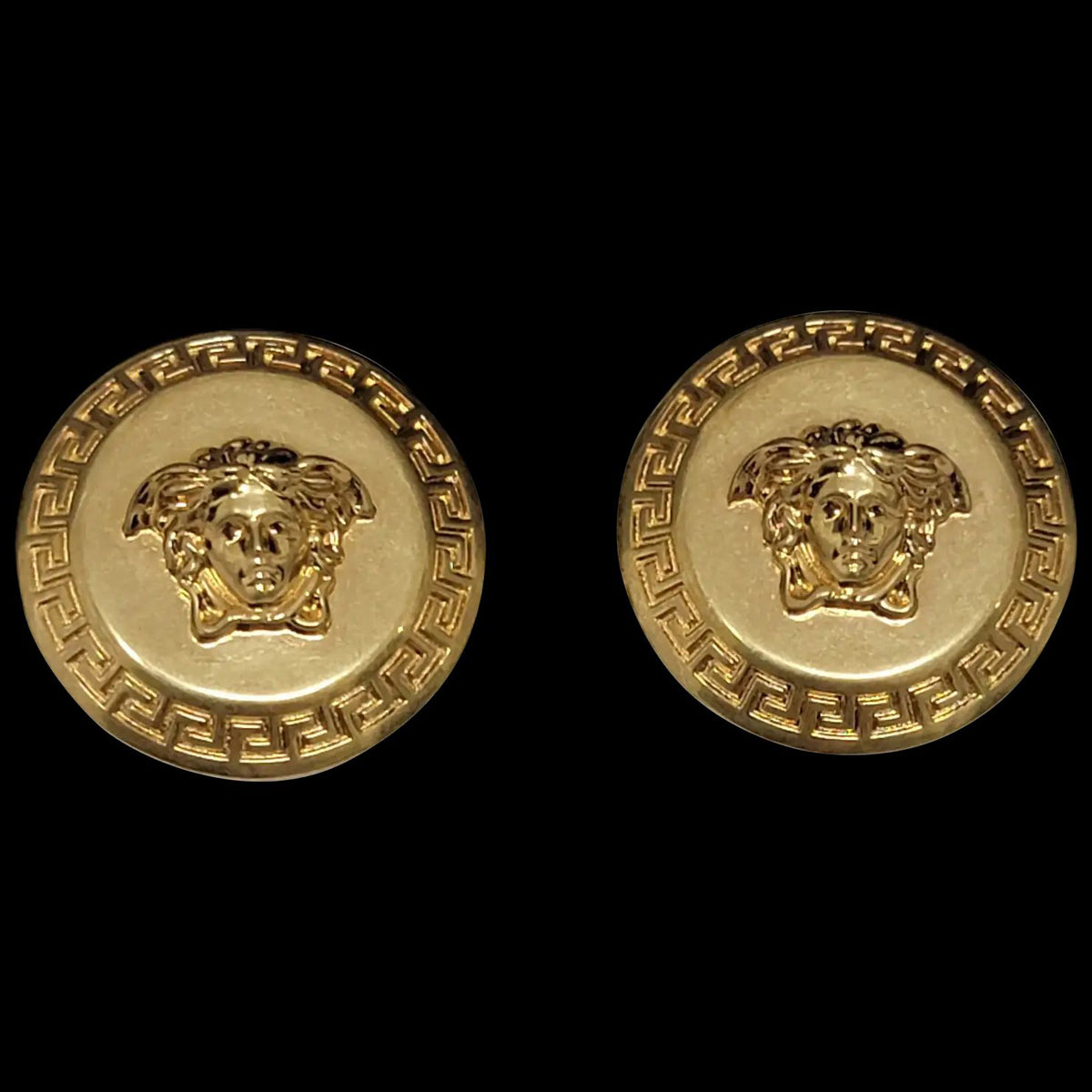 Versace Tribute Button Earrings