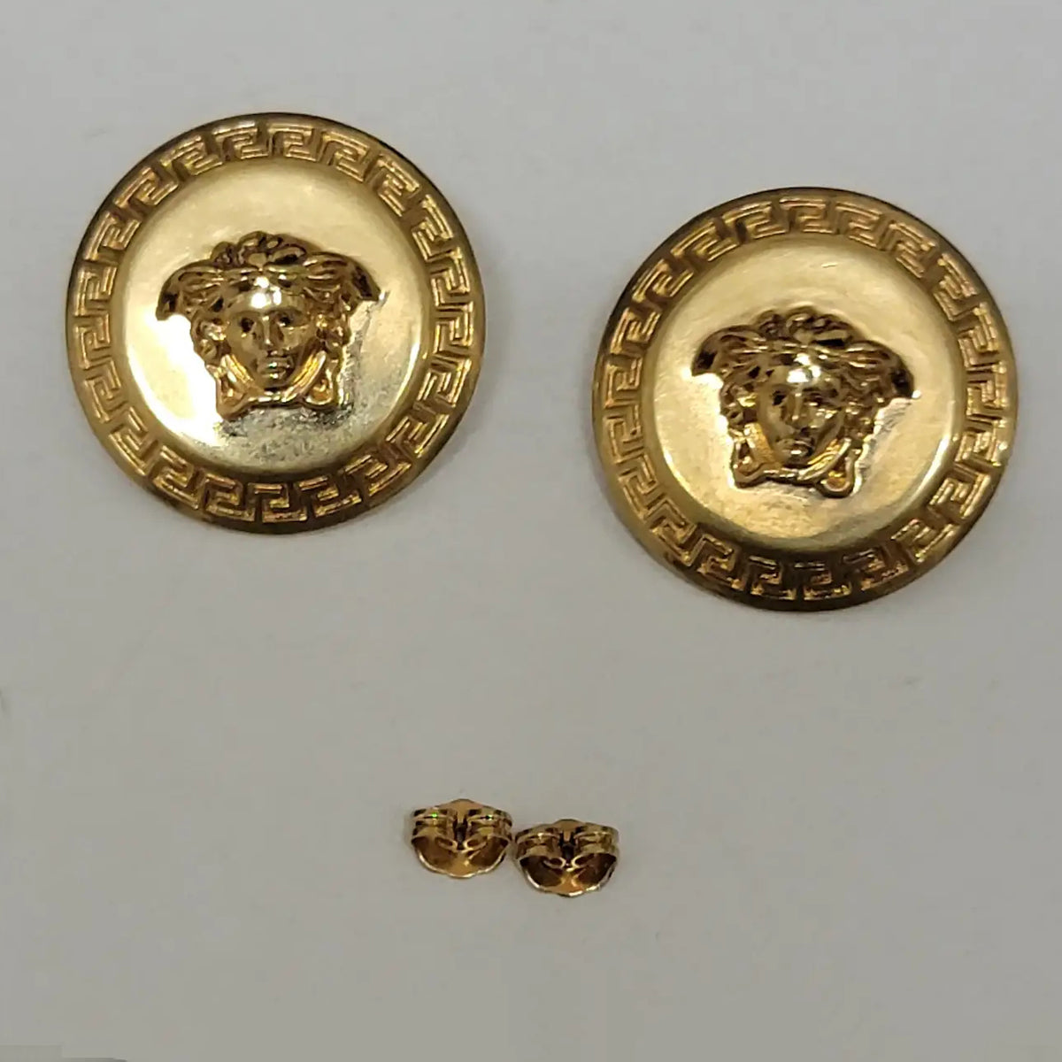 Tribute Button Earrings V-R-S