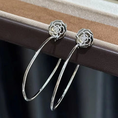Gold & Silver Classic Flower Stud Earrings