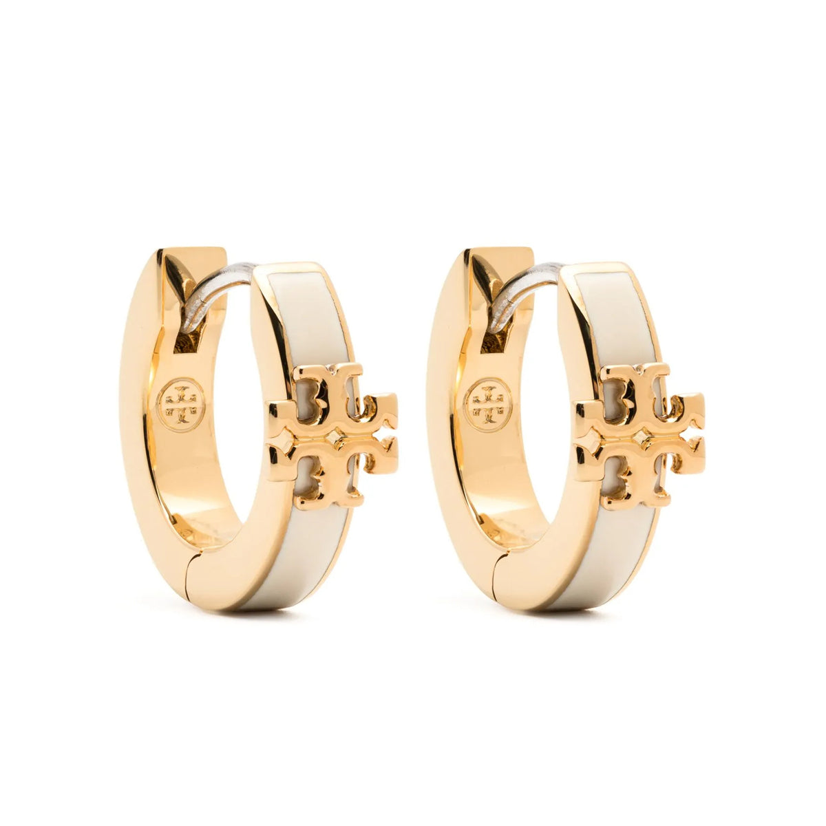 Tory Burch Kira Enamel Huggie Hoop Earrings