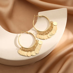 Stylish Metal Sequin Party Earrings