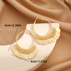 Stylish Metal Sequin Party Earrings
