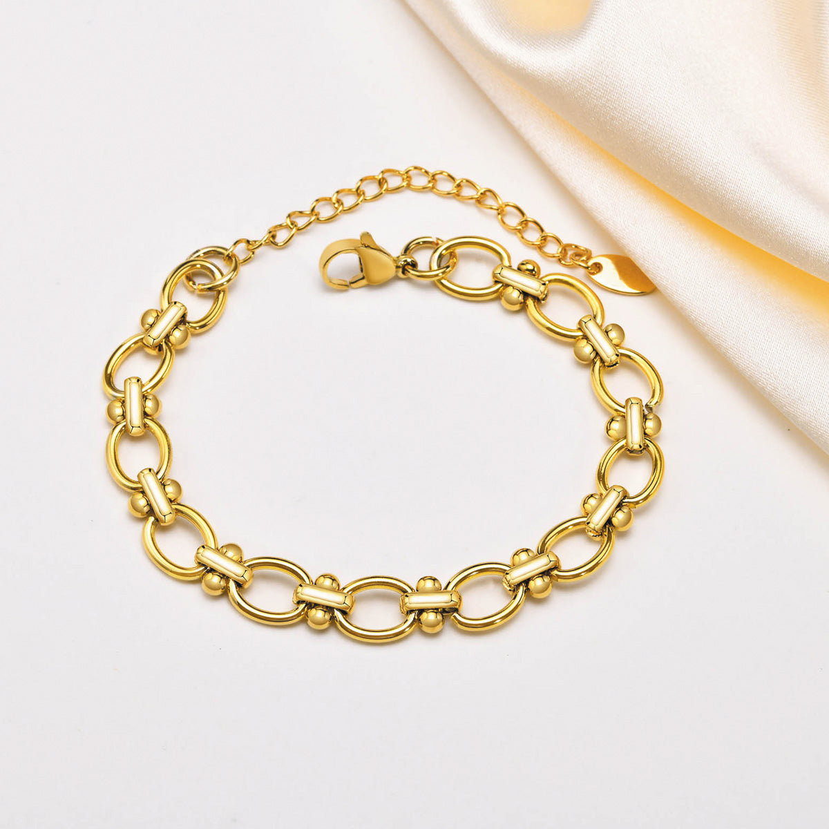 Gold Link Chain Bracelet | Chunky Oval Link Bracelet | Minimalist Gold Jewelry