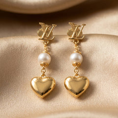 L-V Heart Earrings